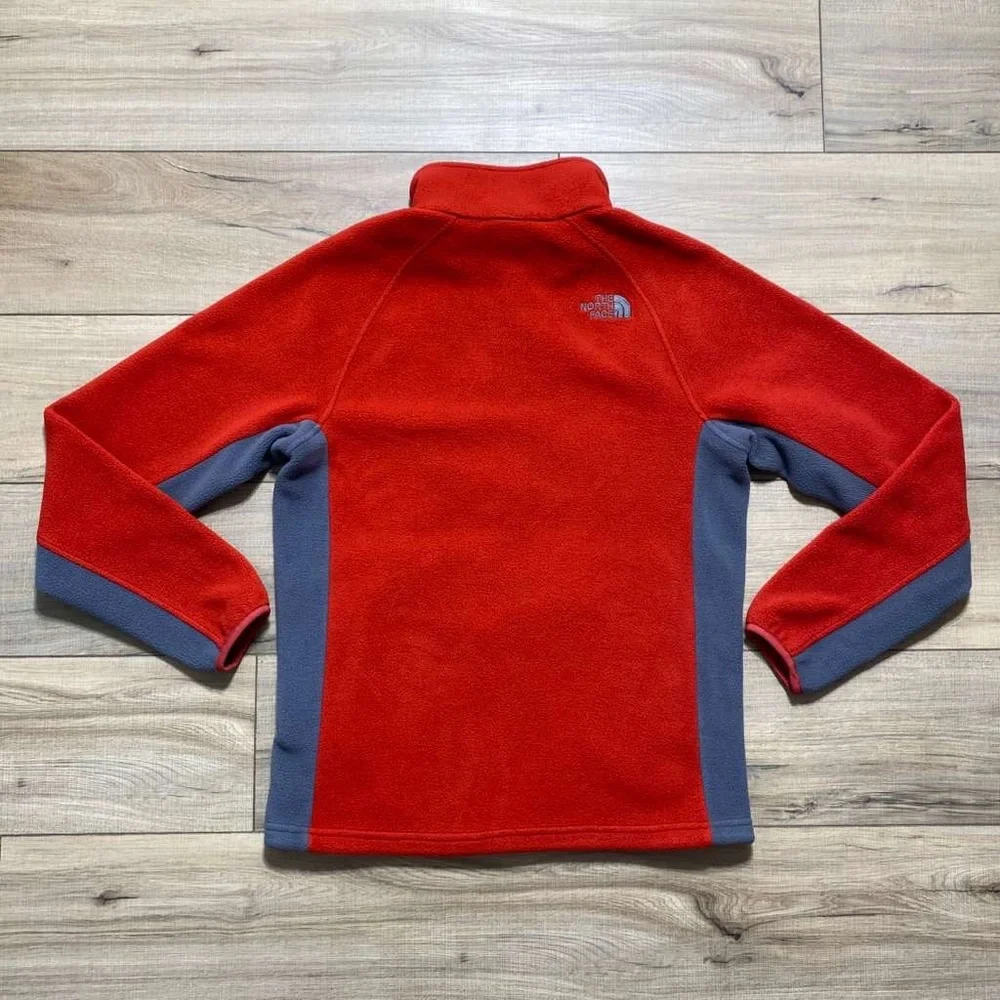 North Face Mens Khumbu 2 Jacket Full Zip Front Long Sleeve Jacket Small Red Gray